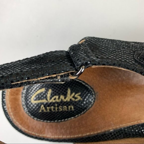 CLARKS Artisan I Black Leather I Sandal - Picture 5 of 12